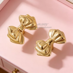 Bow Knob Solid Brass Knob Cabinet Pull Drawer Knob Dresser Pull Knob Handle Kitchen Knob Pull Cabinet Pull Hardware