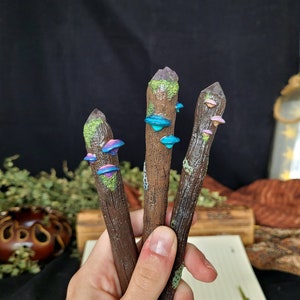 Amethyst Hair Stick / Mushroom Forest Hair Stick