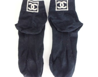 Chanel Sport Line Logo Black Socks