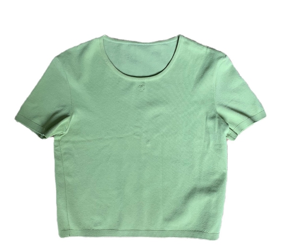 Vintage Chanel Lime Green Knit Top
