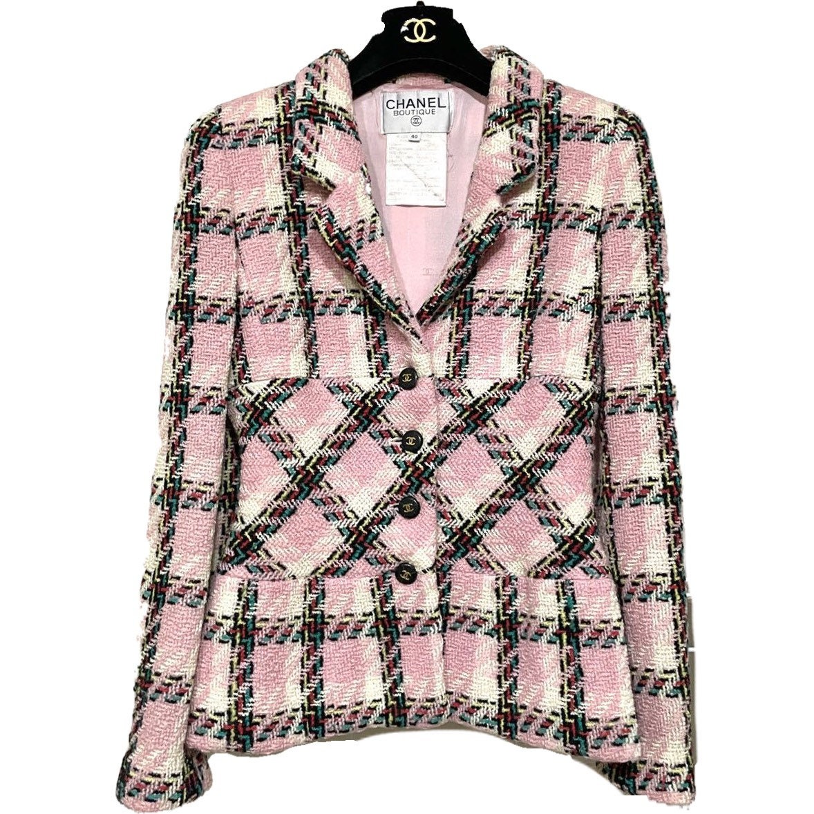 Chanel // Pink Tweed Jacket – VSP Consignment