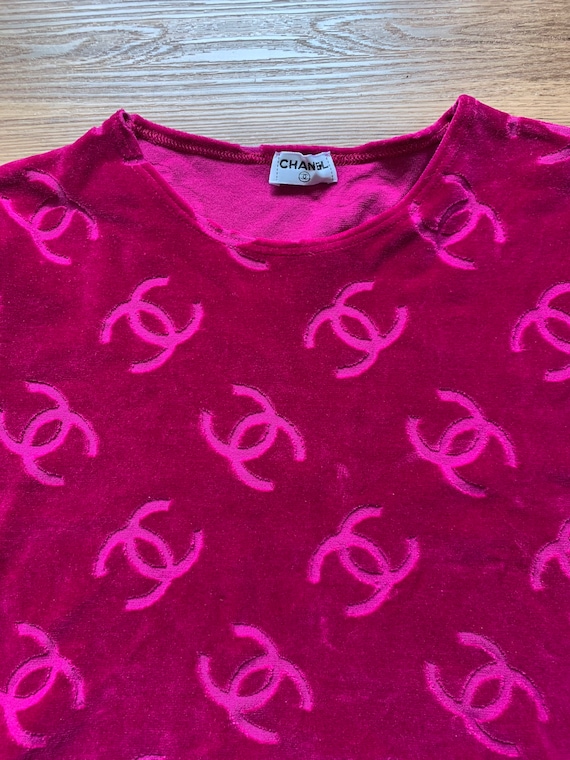Vintage Chanel S/S 1996 Fuchsia Velour Cropped Top - Etsy