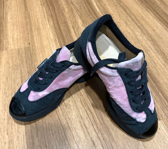 Buy Vintage Chanel Pink Velour Shoes Online in India 