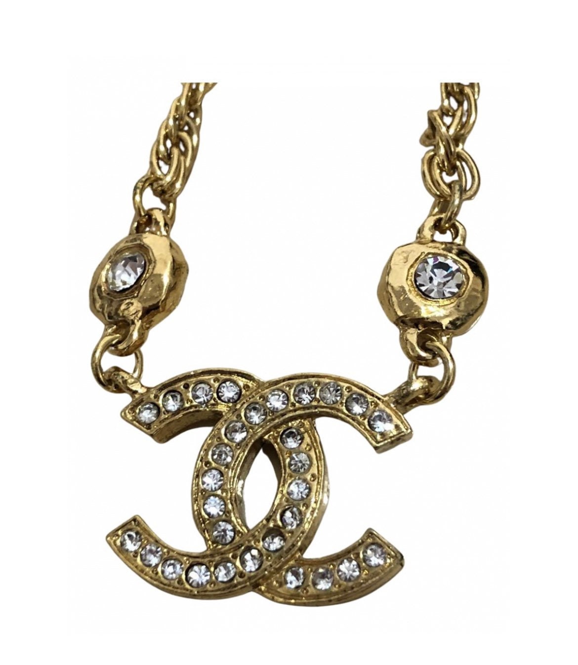 Chanel Vintage Chanel Etruscan Style Gold tone CC Logo 4-Leaf Clover