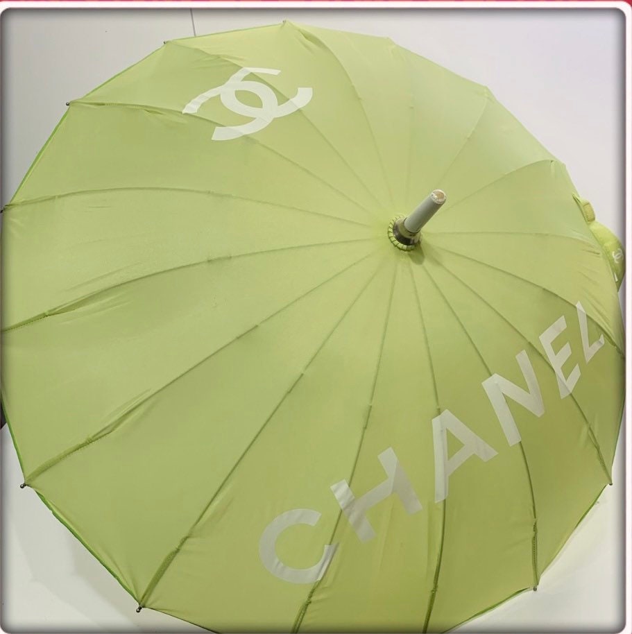 Chanel Green Parasol Umbrella 