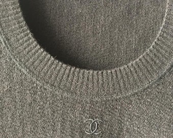 Chanel Black Wool Cashmere Knit Top