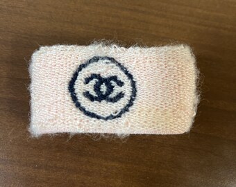 Chanel Pink X Black 02p Coco CC Headband/sweatband - Etsy