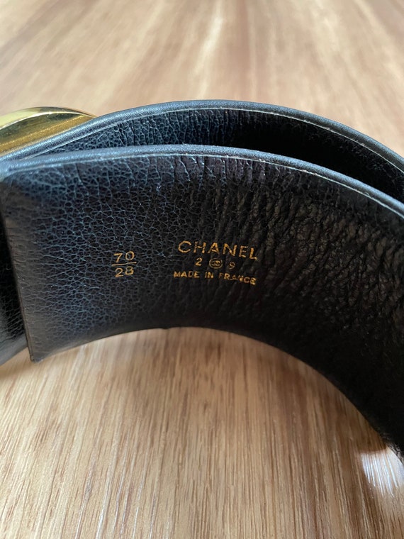 Vintage 1992 Chanel Big Gold Logos Belt 