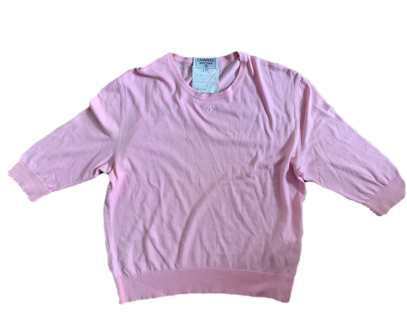 Vintage Chanel Logo Pink Top - Etsy