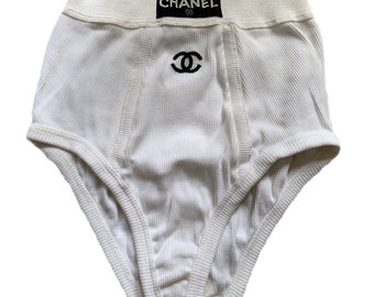 Vintage Chanel Logo White Briefs