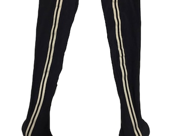 Vintage Chanel A/W 1994 Stretch “vernice” Nero Thigh High Boots - Etsy