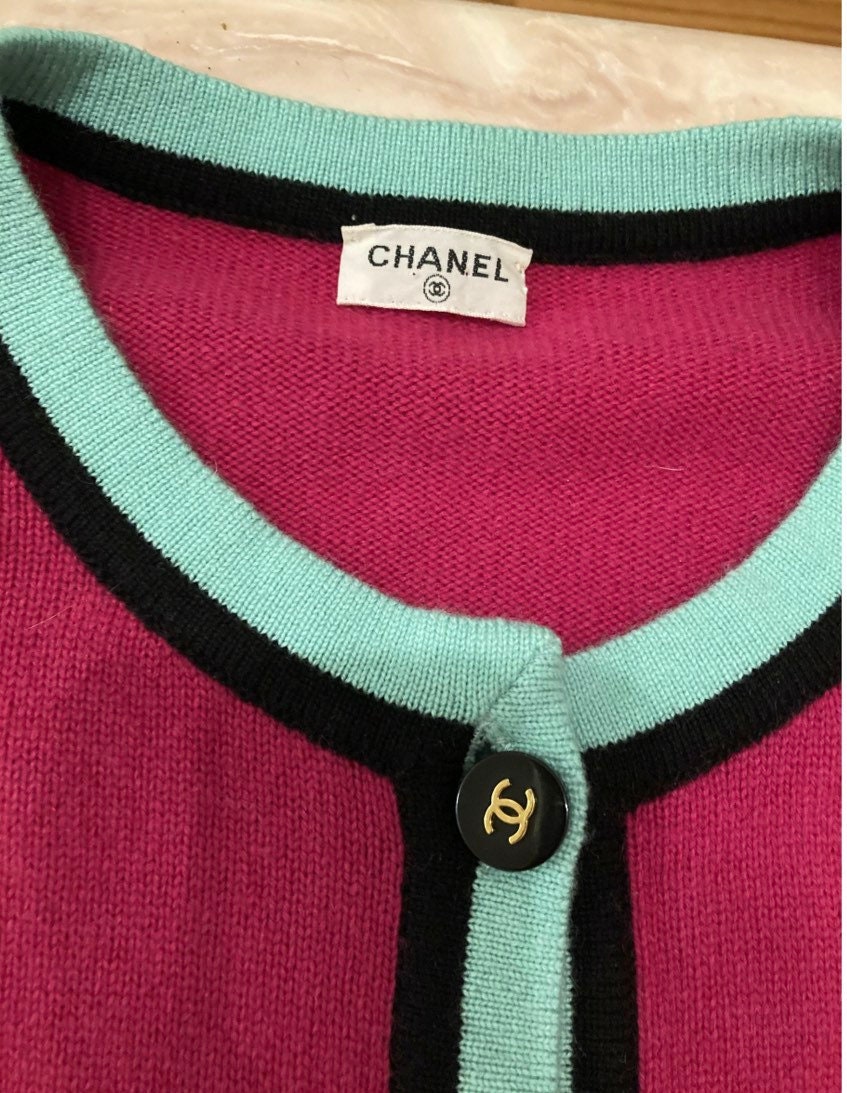 Vintage Chanel F/W 1994 Cashmere Cardigan - Etsy
