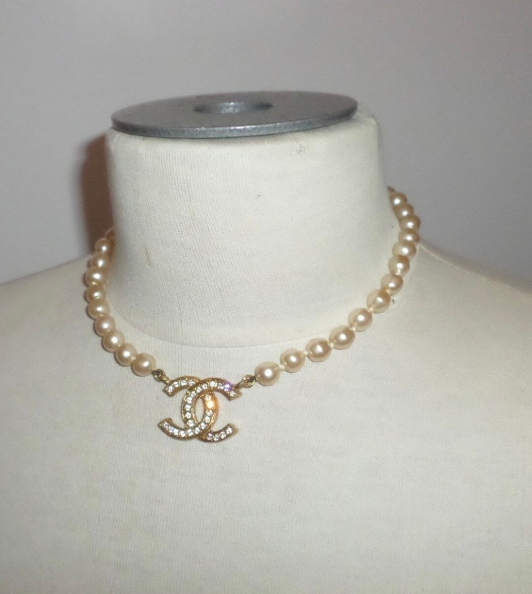 Chanel pearl necklace choker ref403939  Joli Closet