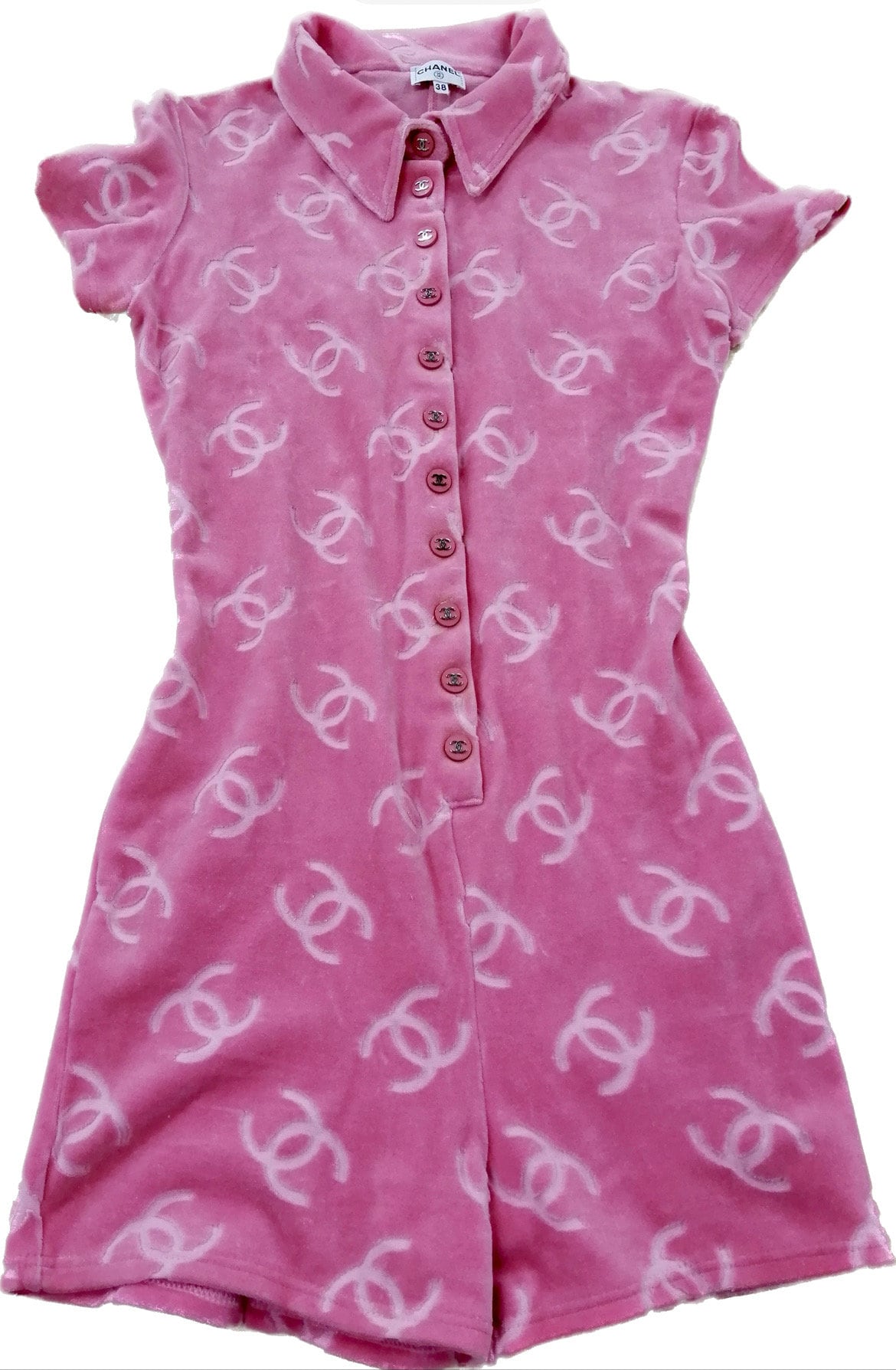 chanel pink jumpsuit