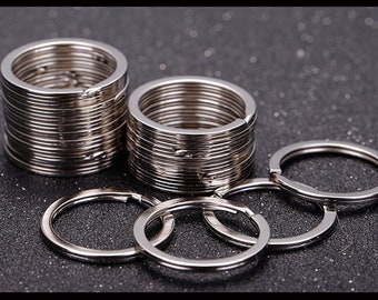 High Quality Bulk Split Rings Heat Treated Ring Lanyard Supplies/smooth bezel 150pcs/300pcs/500pcs 25x18mm Key Rings