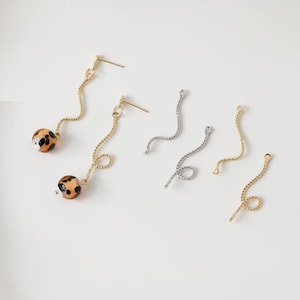 10pcs S shape bar Connector Charm,Gold Plated Stick Pendant Connector,Diy Jewelry Earring Necklace Attachment, Crafts Accessories