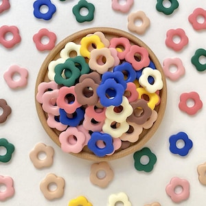 10pcs Flower shaped Resin Charm Pendant, Acetate Acrylic Fresh Colors Hollow Flower Earring Charm DIY Jewelry Accessories