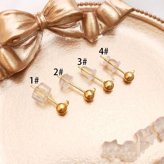 Flintronic 18K Gouden Oorbel Backs Kit - 18 Stuks Zachte Siliconen Veiligheid Ruggen, Stopper en Vervangingen voor Studs en Hoops - Goud en Clear