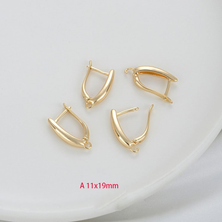 Flat Hooks For Hanging Box 100Pcs Leverback Earwires 24K Gold
