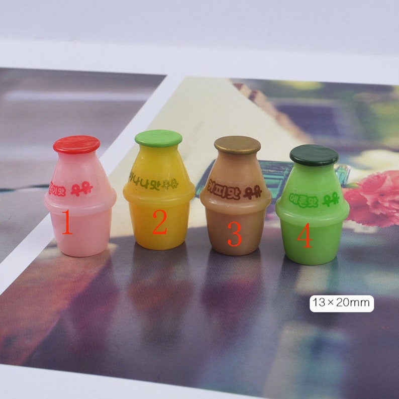 8pcs Korean Milk Bottle 13x20mm Slime Raw Material Pastel Etsy