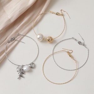 4 st guldpläterade armband i mässingstråd, justerbart armband, gör-det-själv-pärlarmband