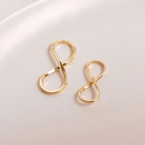 10pcs Gold Figure 8 Connectors, 14K Gold plated Brass Bracelet Connector, Number 8 Connector,Infinity Connector Charm Jewellery