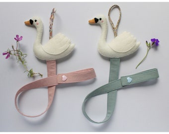 Porta fermagli per capelli cigno / ragazza regalo / porta fermagli per capelli / utensile per fermagli per capelli / regalo di Pasqua