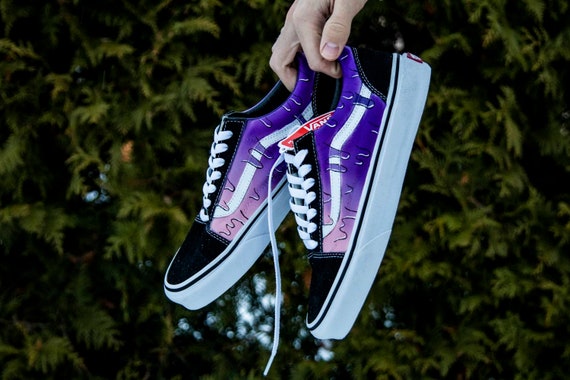 Custom vans purple drip | Etsy