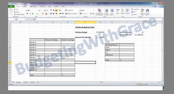 holiday budgeting spreadsheet holiday budgeting