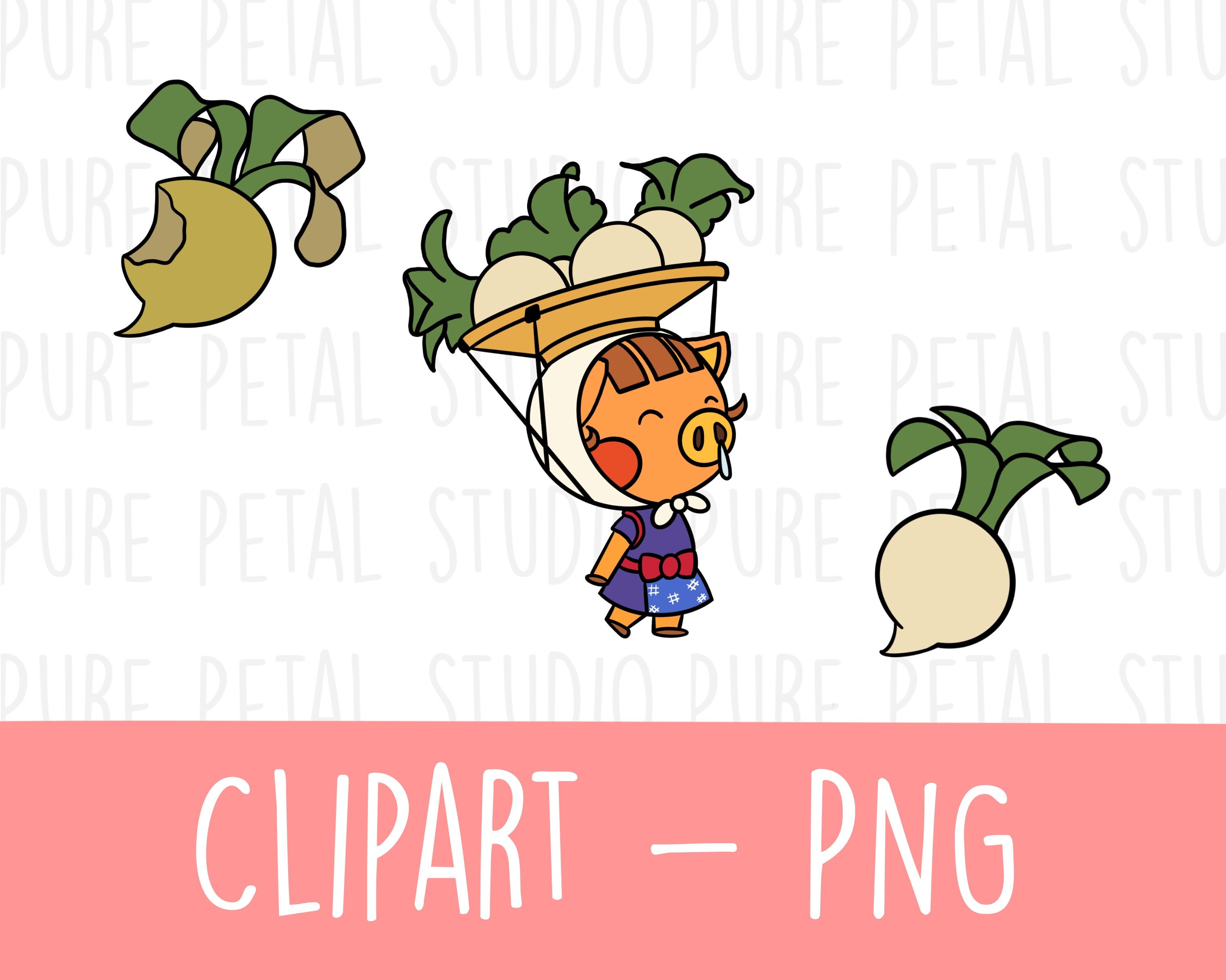 Instant Download Animal Crossing Style Materials Clip Art | Etsy