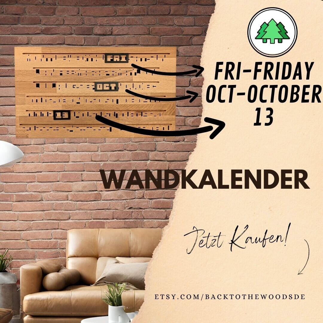 Calendar Wood, Wooden Calendar, Annual Calendar Wood, Cryptic, Cryptic ...