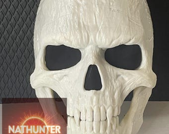 Maschera teschio stampata in 3D con mascella mobile - Kit fai da te per cosplay di Halloween