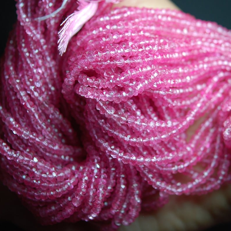 Thanksgiving Sale Natural Pink Mystic Topaz Faceted Rondelle Beads 3.5mm 13inches
