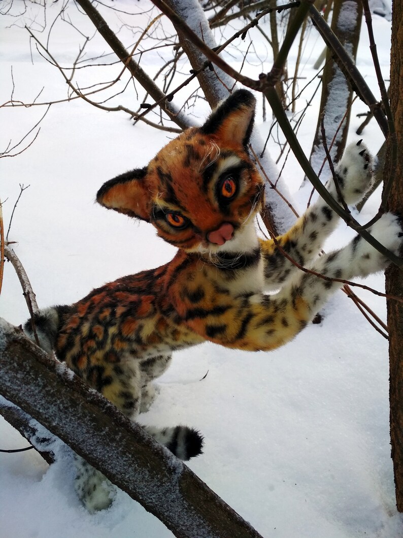 Ocelot realistic stuffed toy replica cat plush toy | Etsy