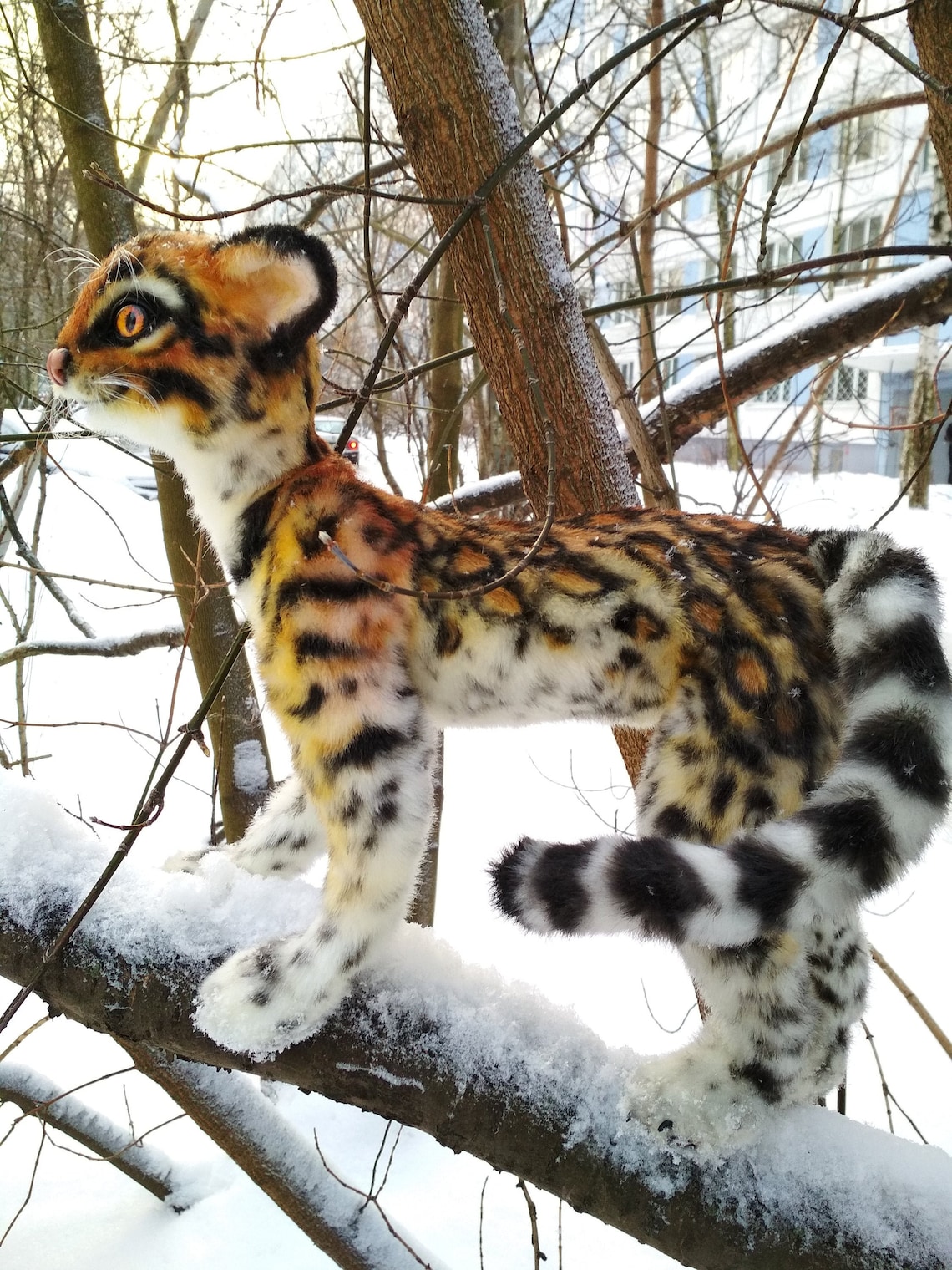 Ocelot realistic stuffed toy replica cat plush toy Etsy