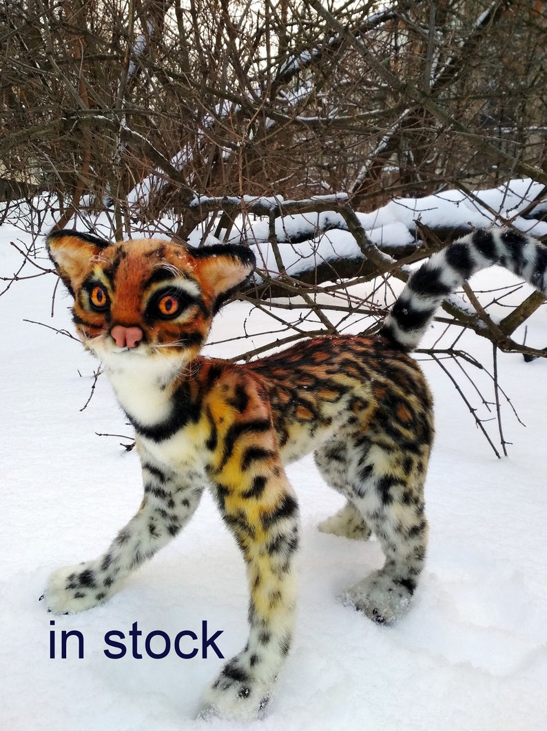 Ocelot realistic stuffed toy replica cat plush toy Etsy