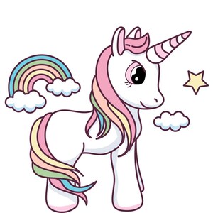 Download Unicorn Gift Magical Girl Unicorn Svg Rainbow Svg Unicorn Etsy PSD Mockup Templates