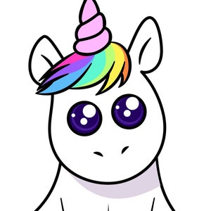 Download Cute Unicorn Svg Unicorn Svg Unicorns Svg Cute Unicorn Png Etsy