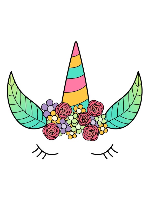 Download Unicorn Face Svg Unicorn Head Svg Dxf Files Cut File Etsy