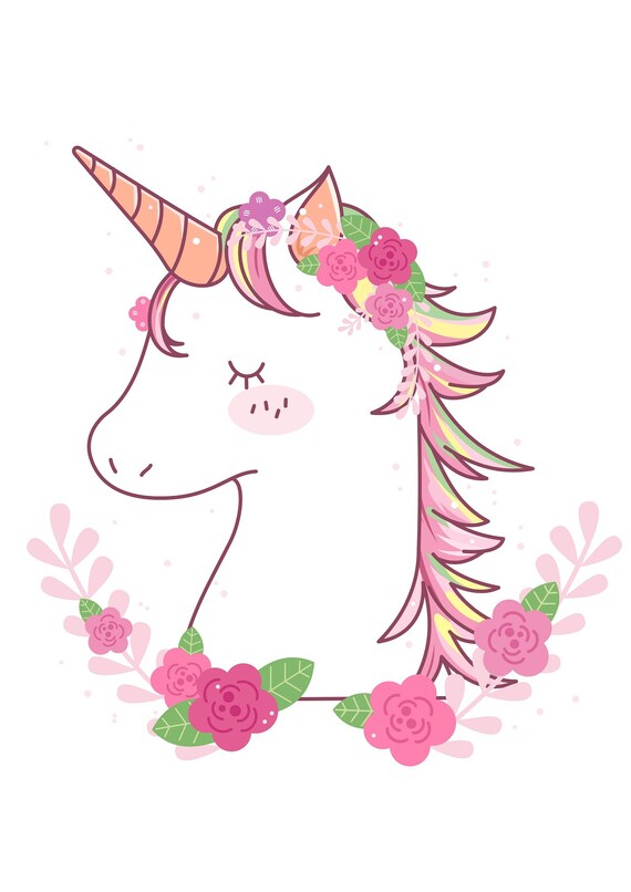 Download Unicorn Head Svg Floral Cricut Downloads Cricut Svg Etsy