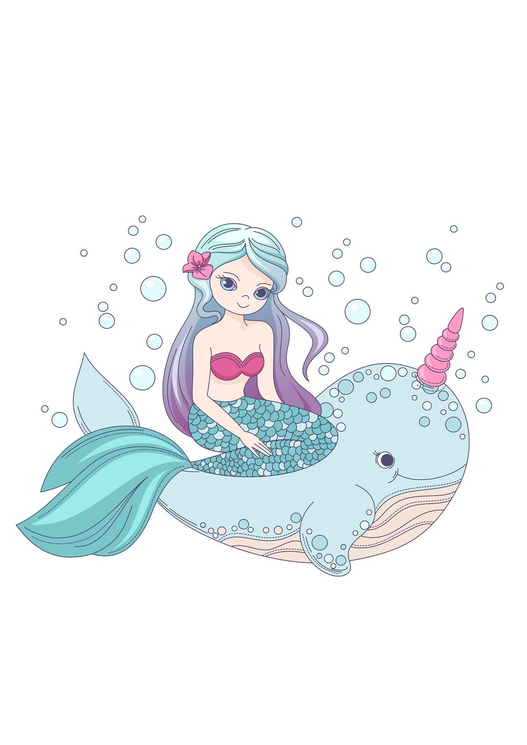 Little Mermaid, Fantasy Art, Mermaid Svg, Unicorn Svg, Mermaid Clipart