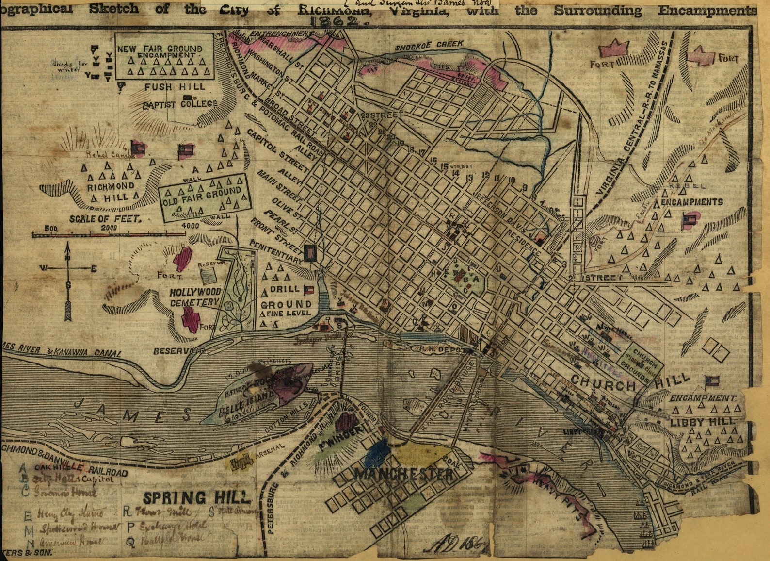 Richmond VA Map Richmond Map, Richmond Print, Richmond Virginia ...