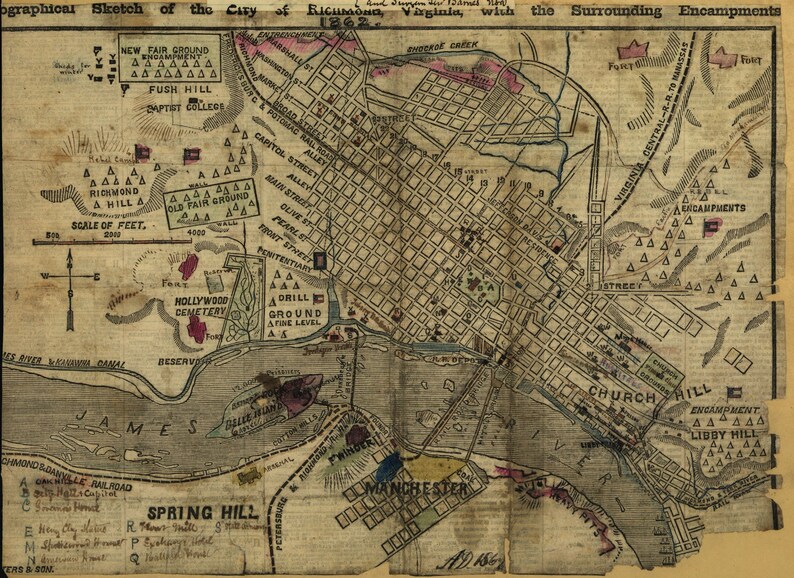 Richmond VA Map Richmond Map, Richmond Print, Richmond Virginia, Richmond VA Print, Richmond VA ...