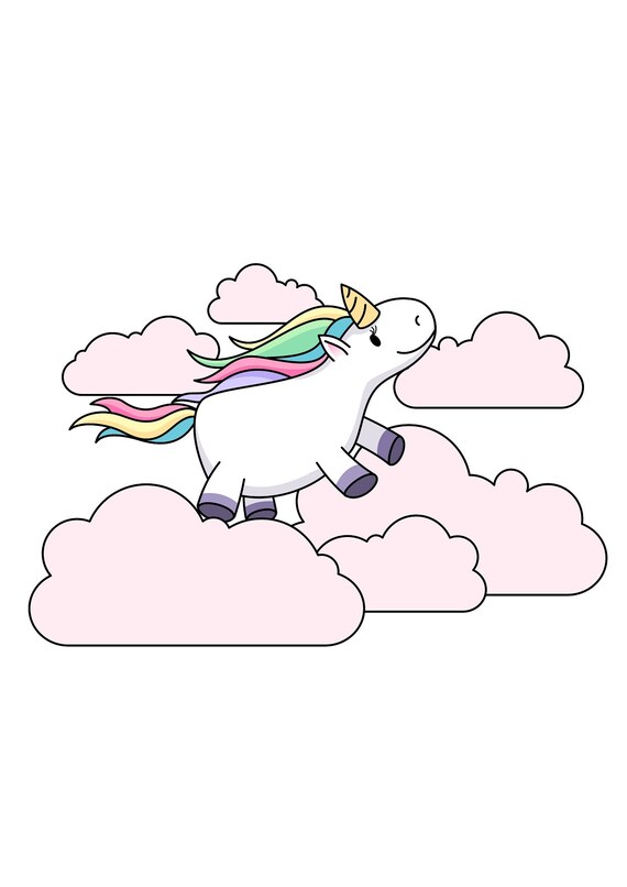 Download Unicorn Clipart Rainbow Unicorn Svg Files Fantasy Creature Etsy