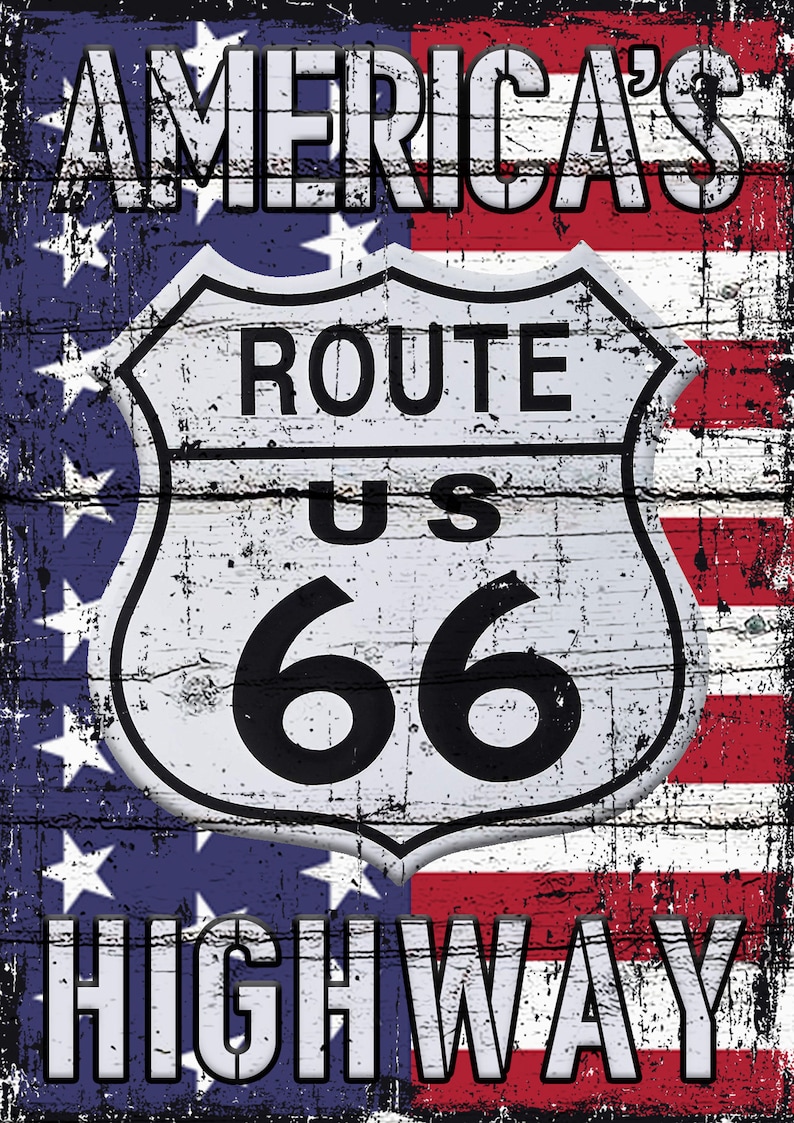 Route 66 Printable Bundle Pack 33 Pcs Digital Download Route 66 Print ...