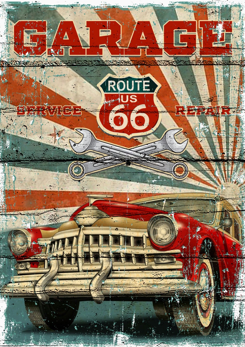 Route 66 Printable Bundle Pack 33 Pcs Digital Download Route 66 Print ...