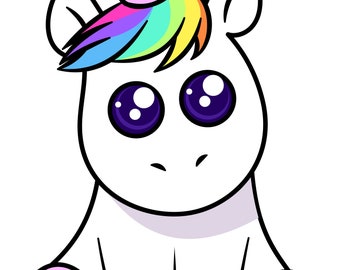 Rainbow Unicorn SVG, PNG for Cricut, tubmler, mugs, t-shirts etc. Cute Unicorn png file design,  unicorn dxf, unicorn jpg