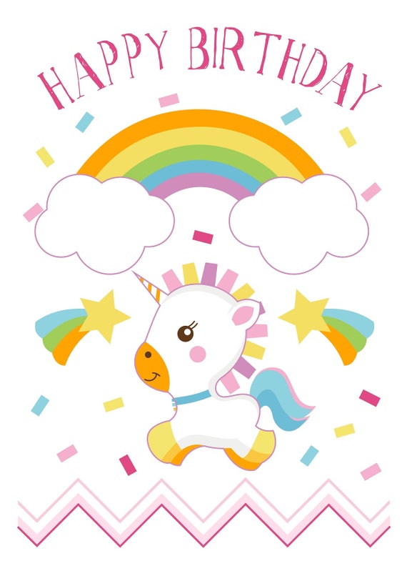 Download Birthday Cards Funny Birthday Card Unicorn Decorations Etsy