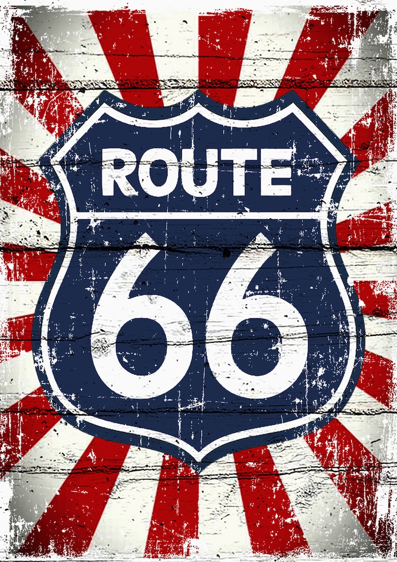 Route 66 Printable Bundle Pack 33 Pcs Digital Download Route 66 Print ...