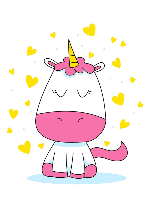 Download Baby Unicorn Svg Png Files Fantasy Creature Chubby Unicorn Etsy
